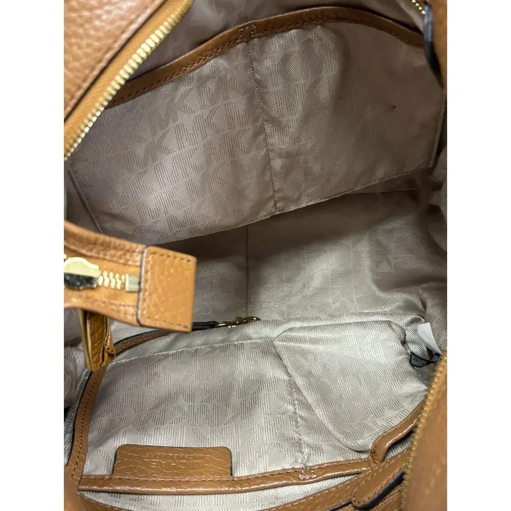 Michael Kors Brown Pebbled Leather Hobo Purse Shoulder Bag #76537